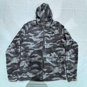 Antigua New England Patriots Camo Full Zip Hoodie Grey Mens M Womens Unisex Good